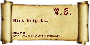 Mirk Brigitta névjegykártya